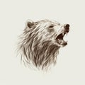 Energetic Bear Illustration With Hyper-realistic Details