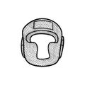 Head guard boxing vintage style creative design