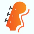 Head of guitar neck flat icon. Guitar handle vector illustration isolated on white. Musical stringed instrument gradient Royalty Free Stock Photo