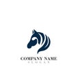 Head Horse logo design concept simple graphic template vector Royalty Free Stock Photo