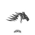 Head Horse logo design vector. Horse Fire logo template. Illustration Vector Royalty Free Stock Photo