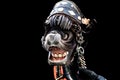 Head of a horse with reins in the festival of San Antoni Abad, protector of animals Royalty Free Stock Photo