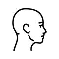 head human line icon vector illustration Royalty Free Stock Photo