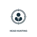 Head Hunting creative icon. Simple element illustration. Head Hunting concept symbol design from human resources collection. Perfe