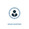 Head Hunting icon. Pixel perfect. Monochrome Head Hunting icon symbol from human resources collection. Two colors element for web