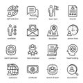 Head hunting icon set, employment and recruitment symbols