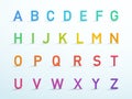 Alphabet Letters A to Z Colorful 3d Font Vector Set Royalty Free Stock Photo