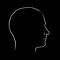 Head illustration silhouette profile face person vector human concept