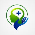 Head Health logo template vector. Head intelligence logo designs concept vector.