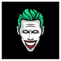 Head Joker mascot logo, Joker logo vector template