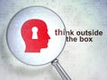 Head With Keyhole and Think outside The box