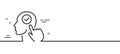 Head line icon. Select user sign. Minimal line pattern banner. Vector