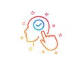 Head line icon. Select user sign. Vector Royalty Free Stock Photo