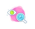 Head line icon. Select user sign. Vector