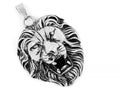 Head Lion - Animal King Jewelry - Silver Pendant Stainless Steel