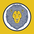 The head of lion color logo