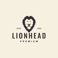 Head lion simple hipster logo design vector graphic symbol icon illustration creative idea Royalty Free Stock Photo