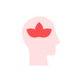 head lotus icon. Simple color vector elements of brain process icons for ui and ux, website or mobile application