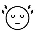 Head migraine icon outline vector. Headache stress