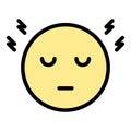 Head migraine icon vector flat Royalty Free Stock Photo