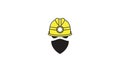 Head miner with mask logo vector symbol icon design graphic illustration