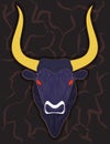 Head of Minoan Bull Royalty Free Stock Photo