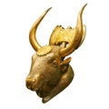 Head of Minoan Bull - a sacred animal of ancient cretan people Royalty Free Stock Photo