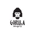 Head modern angry gorilla logo design vector graphic symbol icon illustration creative idea Royalty Free Stock Photo