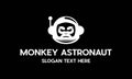 Head Monkey Astronaut Illustration Vector Logo