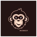 Head Monkey Mascot logo template Vector. Creative Monkey Logo Vector