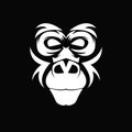 Head monkey vector logo