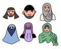 Head Muslim men and Women Muslim