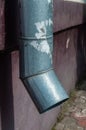 The head of an old drainpipe of a residential building Royalty Free Stock Photo