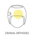 Head Cranial orthosis vector linear icon