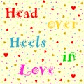Head over Heels in Love lettering