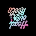 Head over heels. Vector handwritten lettering.