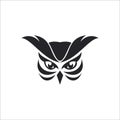 Head owl logo design vector illustration template symbol with white background Royalty Free Stock Photo