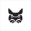 Head owl logo design vector illustration template symbol with white background Royalty Free Stock Photo