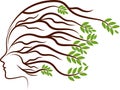 Head plant roots logo