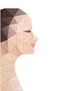 Head of polygons. abstract form of human