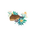 Head portrait of a duck-billed platypus for different design and tattoo. Cartoon style icon of the cute animal face with tropical Royalty Free Stock Photo