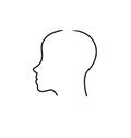 Head profi silhouettel illustration on white background l Royalty Free Stock Photo