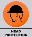 Head protection sign.