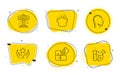 Head, Ranking and Puzzle icons set. Attraction, Cooking hat and Chemistry lab signs. Vector