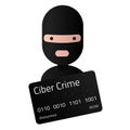 Head of the ransomware. Ciber crime credit card.