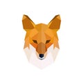 Head of a red fox. Modern polygonal style. Royalty Free Stock Photo