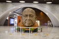 Head replica of the Statue of Unity. Statue of Vallabhbhai Patel, the first deputy prime minister and home minister of independent