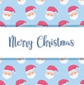 Head of santa claus christmas pattern