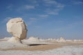 Head shaped rock formation in the white desert Royalty Free Stock Photo