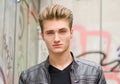 Head shot of handsome blond young man Royalty Free Stock Photo